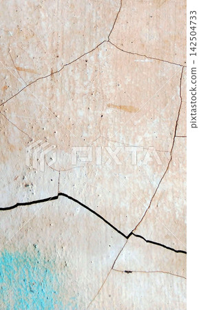 Weathered Cracked Wall with Blue Accent Texture Weathered Cracked Wall with Blue Accent Texture 142504733
