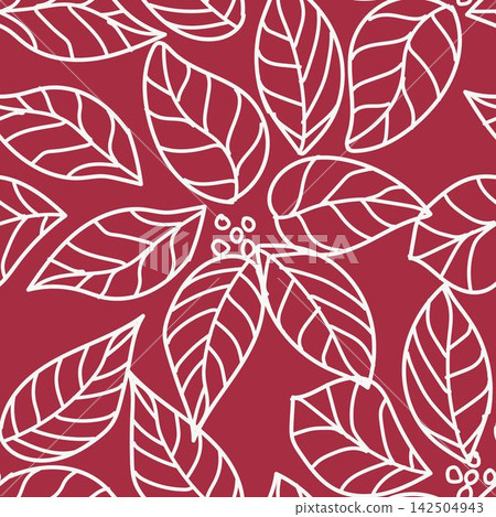 Christmas floral seamless pattern design for fashion textile and graphics 142504943