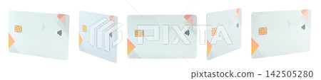 Set of Blank bank cards with contactless payment chip, isolated on transparent background. Perfect template for design, branding, finance concepts, and digital payment projects Set of Blank bank cards with contactless payment chip, isolated on transparent background. Perfect template for design, branding, finance concepts, and digital payment projects 142505280