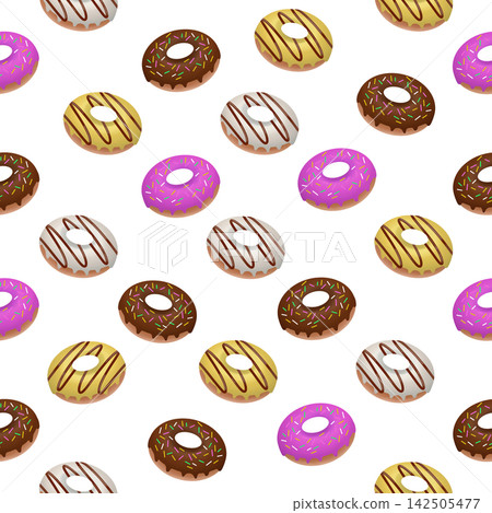 Colorful donuts background Colorful donuts background 142505477