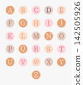 Cute  alphabet with earth tone,Letters Learn to read,Vector illustrations. 142505926