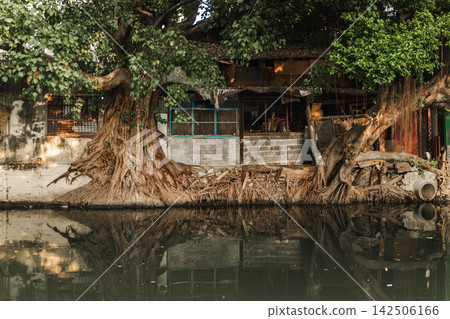 Rustic Canal-Side Dwelling Framed by Banyan Trees in Bangkok Rustic Canal-Side Dwelling Framed by Banyan Trees in Bangkok 142506166