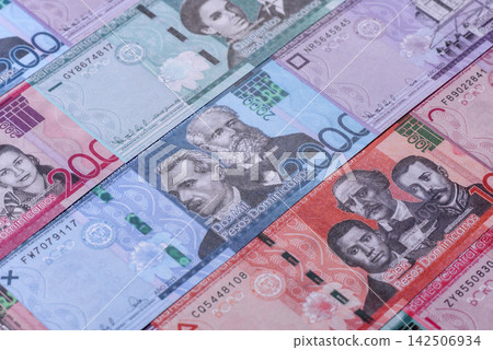 Dominican peso banknotes and coins as a instrument of trade and exchange. Dominican peso 142506934