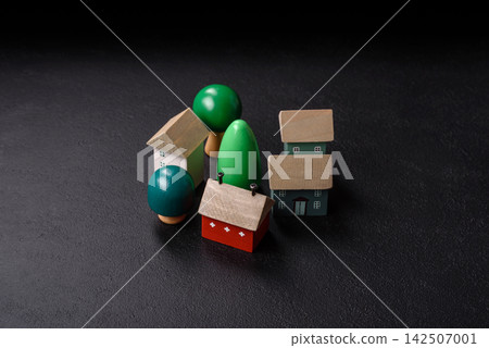 Real estate, conceptual background, buying, renting, investing, and business. Real estate 142507001