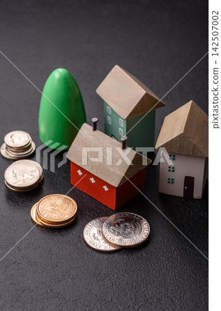 Real estate, conceptual background, buying, renting, investing, and business. Real estate 142507002