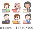 Illustration of a person using a PC 142507500