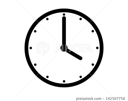 A simple analog clock icon illustration showing 4 o'clock. A simple analog clock icon illustration showing 4 o'clock. 142507758