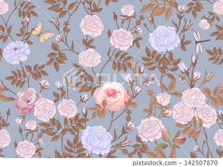 cute roses seamless pattern 2 cute roses seamless pattern 2 142507870