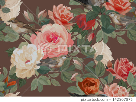 cute roses seamless pattern 3 cute roses seamless pattern 3 142507875