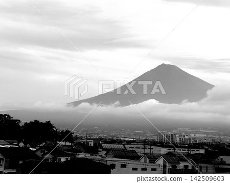 富士山,淡墨色 富士山,淡墨色 142509603