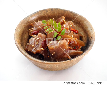 Konjac and burdock root kinpira Konjac and burdock root kinpira 142509996