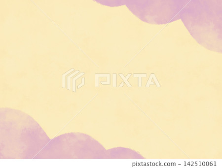 Cute, fluffy cloud illustration in watercolor style, Halloween colors. Cute, fluffy cloud illustration in watercolor style, Halloween colors. 142510061