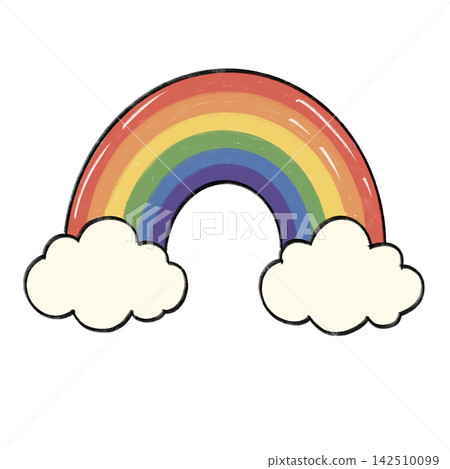 rainbow and rainbow in the sky 142510099