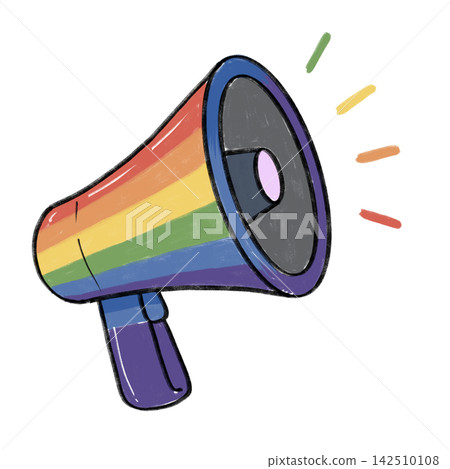 red megaphone isolated on white background red megaphone isolated on white background 142510108