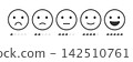 Feedback emoji, rating, emotion, evaluation, review concept. Customer satisfaction scale face emoji 142510761
