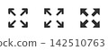 Flat Full screen icon. Expand icon symbol concept  142510763