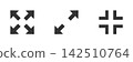 Flat Full screen icon. Expand icon symbol concept  142510764