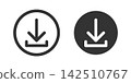 Simple flat download vector icon install symbol 142510767