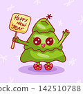 Happy New Year Christmas Tree 142510788