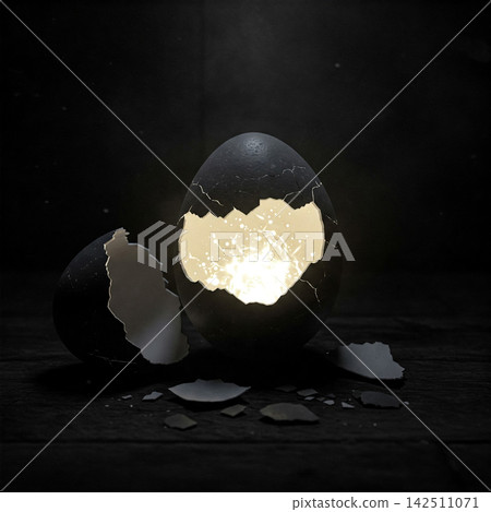 egg on stone background 142511071