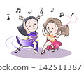 一幅女子肚皮舞的插圖 142511387