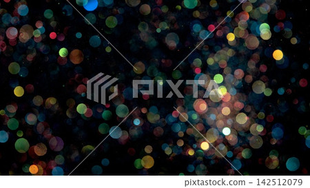 Colorful bokeh lights against dark background with scattered round highlights, with bokeh, light, blur, abstract detail Colorful bokeh lights against dark background with scattered round highlights, with bokeh, light, blur, abstract detail 142512079