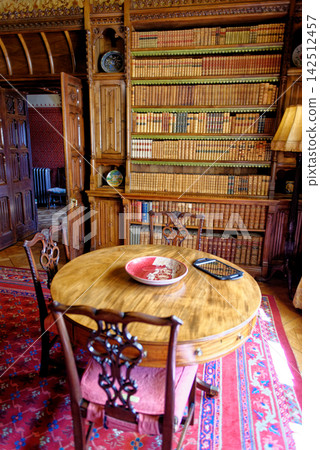 The Library Interior and the Library Bookcases at Knightshayes Court The Library Interior and the Library Bookcases at Knightshayes Court 142512457
