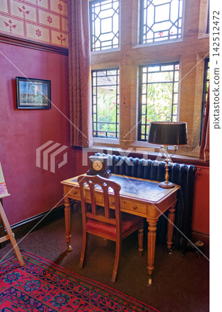 Victorian Study Interior and Writing Desk Setup at Knightshayes Court Victorian Study Interior and Writing Desk Setup at Knightshayes Court 142512472