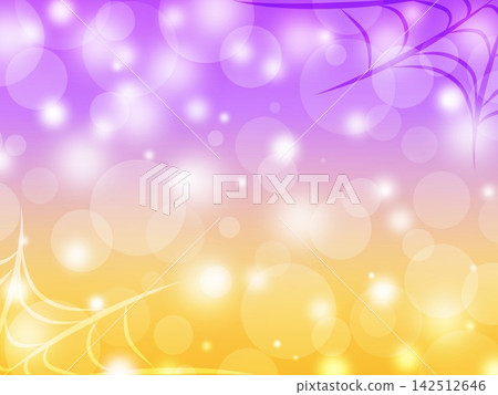 A sparkly Halloween-colored background illustration (horizontal): spiderwebs, bokeh, light, and lens flare. A sparkly Halloween-colored background illustration (horizontal): spiderwebs, bokeh, light, and lens flare. 142512646