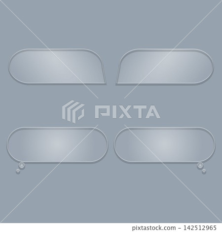 Glossy Glassmorphism Speech Bubble Vector Set Glossy Glassmorphism Speech Bubble Vector Set 142512965