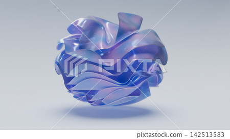 Abstract Iridescent Folded Sphere Abstract Iridescent Folded Sphere 142513583