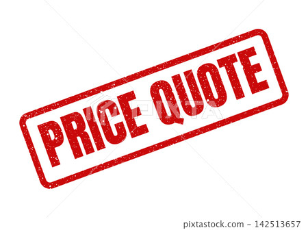 Red grunge rubber stamp mark with PRICE QUOTE text for business documents or official notifications Red grunge rubber stamp mark with PRICE QUOTE text for business documents or official notifications 142513657