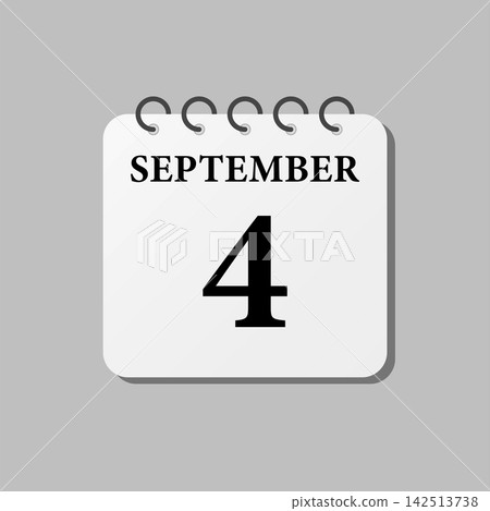 Icon page calendar day - 4 September Icon page calendar day - 4 September 142513738