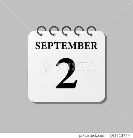 Icon page calendar day - 2 September Icon page calendar day - 2 September 142513744
