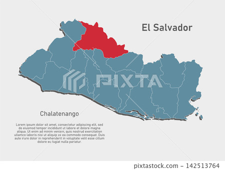 Vector map of El Salvador, Chalatenango Department Vector map of El Salvador, Chalatenango Department 142513764