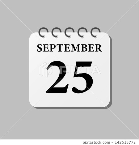 Icon page calendar day - 25 September 142513772