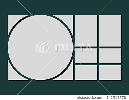 Template collage of seven frames, images, photo Template collage of seven frames, images, photo 142513778