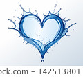 Water splash forming heart shape symbolizing love Water splash forming heart shape symbolizing love 142513801