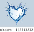 Water splashing forming heart shape Water splashing forming heart shape 142513832