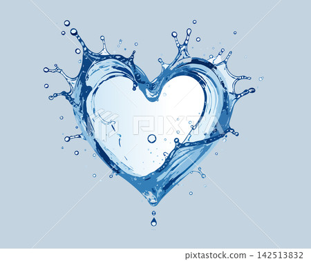 Water splashing forming heart shape Water splashing forming heart shape 142513832