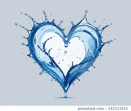 Water splashing forming heart shape Water splashing forming heart shape 142513833