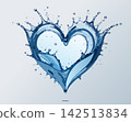 Water forming heart shape splashing liquid concept Water forming heart shape splashing liquid concept 142513834