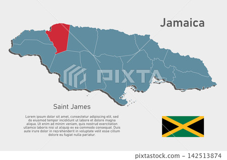 Vector map of Jamaica - Saint James Parish Vector map of Jamaica - Saint James Parish 142513874
