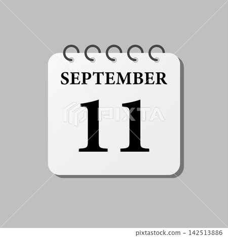 Icon page calendar day - 11 September Icon page calendar day - 11 September 142513886