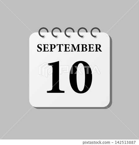 Icon page calendar day - 10 September 142513887