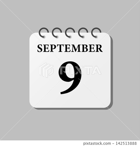Icon page calendar day - 9 September 142513888