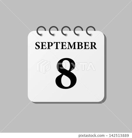 Icon page calendar day - 8 September Icon page calendar day - 8 September 142513889