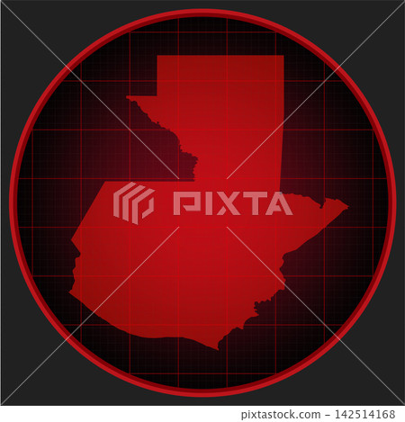 Vector map of Guatemala on the radar screen Vector map of Guatemala on the radar screen 142514168