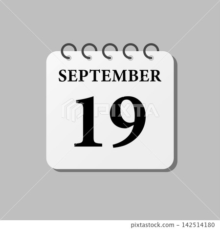 Icon page calendar day - 19 September 142514180