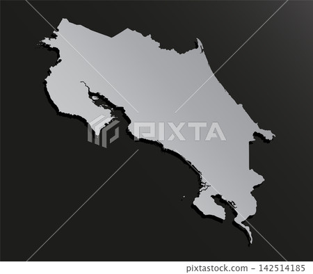 Map Costa Rica, template American outline country Map Costa Rica, template American outline country 142514185